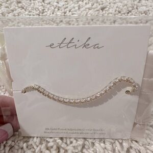 Ettica 18k gold plated adjustable crystal bracelet